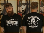 Fisticuffs / Grave Before Shave t-shirt front/back